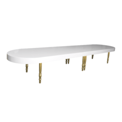Avalon Oval Gold Dining Table