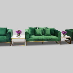Green-Eleganza-2seater-sofa-Eleganza-1seater-Sofa-and-Mallorca-Side-Table