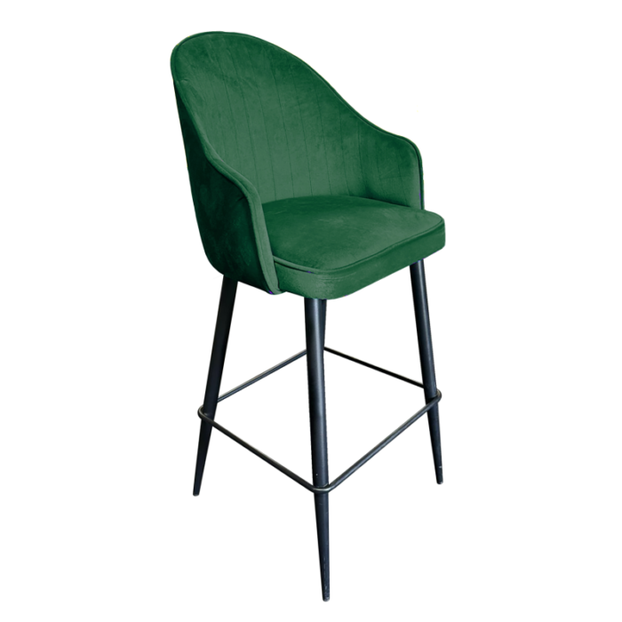 Milano Bar Chair, Green Velvet