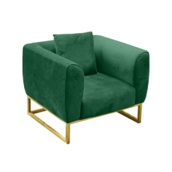 Eleganza Velvet 1-Seater Sofa – Green