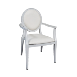 White Dior Dining Armchair