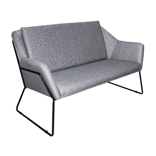 Bismarck Gray 2-Seater Sofa