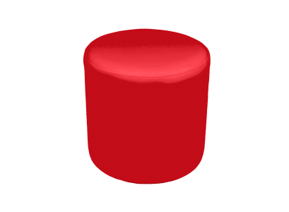 Roma Round Pouffe – Red