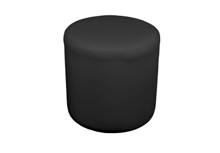 Roma Round Pouffe – Black