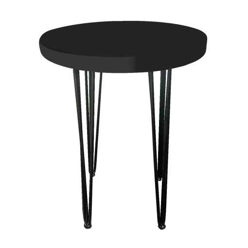 Hairpin Pearl Black Cafe Table