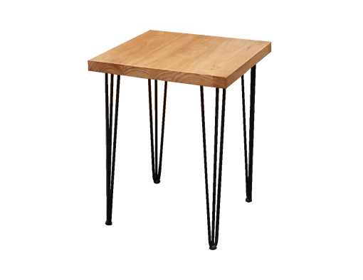 Hairpin Dice Rustic Cafe Table, Black Legs