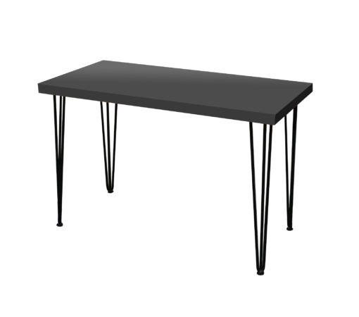 Hairpin Rectangular Black Dining Table