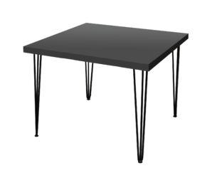 Hairpin Square Black Dining Table