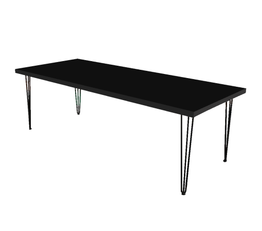 Hairpin Grand Black Dining Table