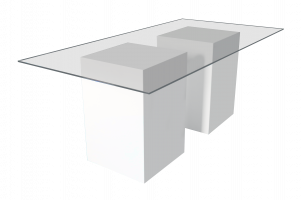 Le Minou Dash Glass Dining Table