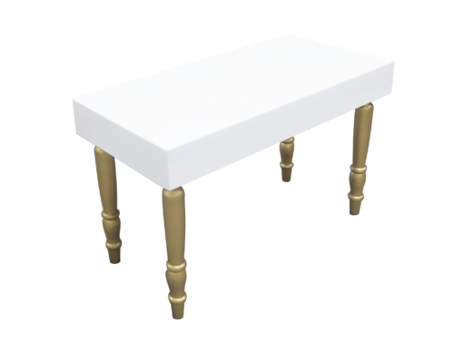Avalon Rectangular Gold Dining Table