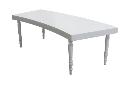 Avalon Curved Dining Table – White