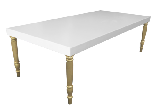 Avalon Grand 10 Seater Dining Table – White/Gold