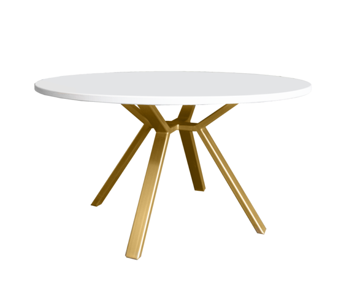 Aster Round Coffee Table, Gold Base
