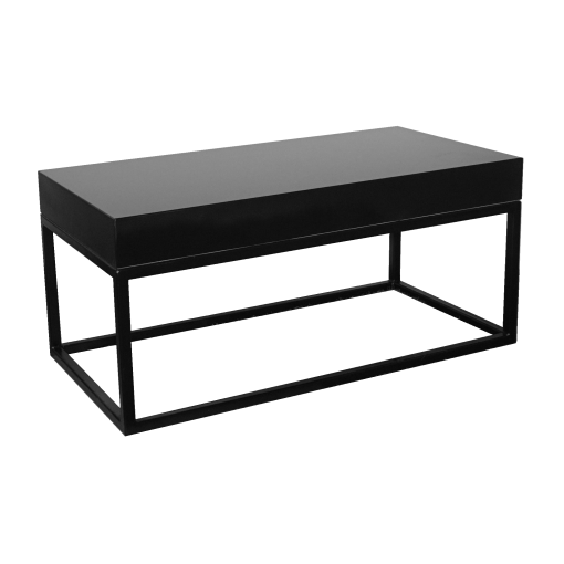Menorca Black Rectangular Coffee Table