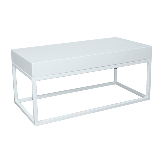 Menorca White Rectangular Coffee Table