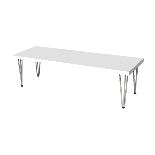 Hairpin Long White Coffee Table
