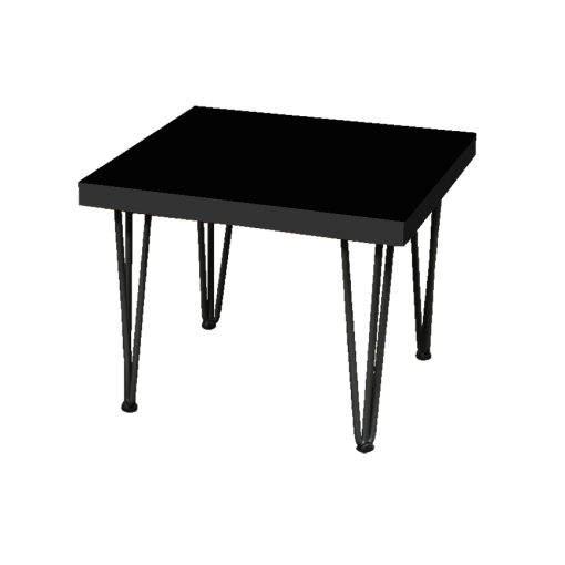 Hairpin Dice Black Coffee Table