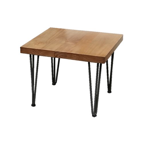 Hairpin Dice Rustic Coffee Table, Black Legs