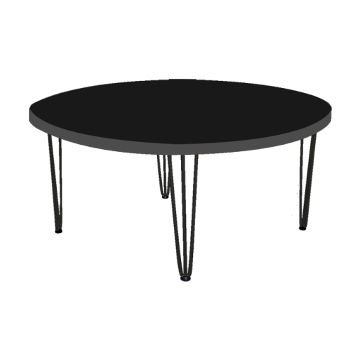 Hairpin Round Black Coffee Table