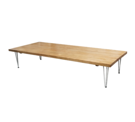 Hairpin Grand Rustic Coffee Table, White Legs