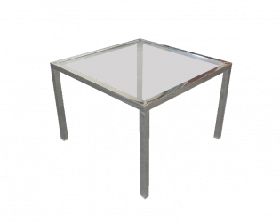 Verre Square Glass Side Table