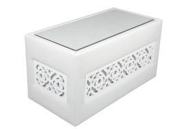 Casablanca Rectangular Coffee Table with Glass Top