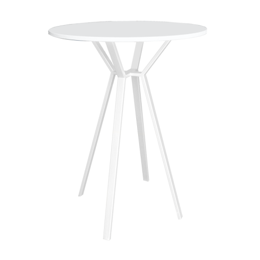 Aster Round High Table, White