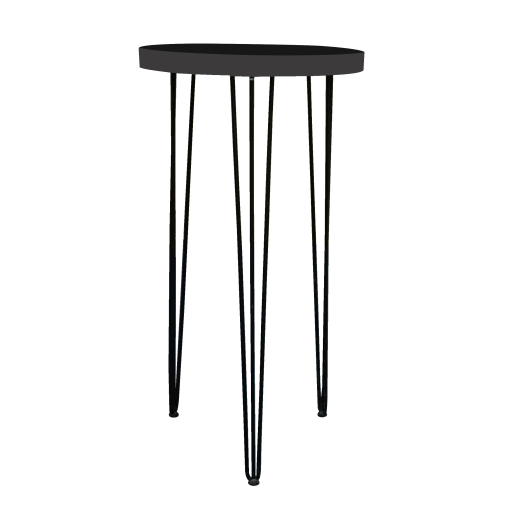 Hairpin Pearl Black High Table