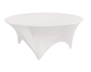 Winchester Round Table White Stretch Cover