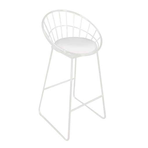 Florence White Wire Barstool
