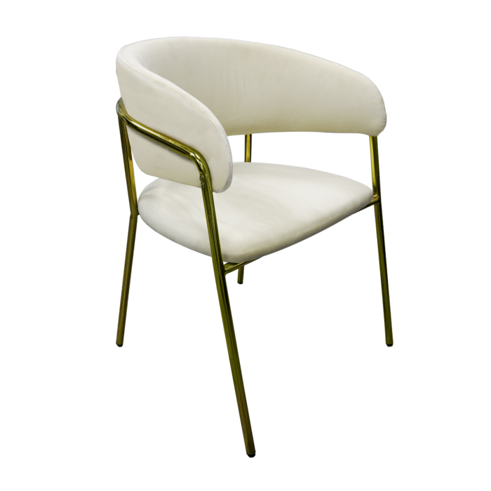 Empress Velvet Chair – Cream