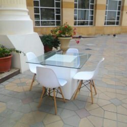 scandinavian-chair-with-le-minou-square-glass-coffee-table-scaled-e1643885733284